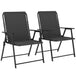 Texteline Fabric Folding Garden Chairs in Set of 2 - Velmora