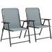 Texteline Fabric Folding Garden Chairs in Set of 2 - Velmora