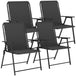 Texteline Fabric Folding Garden Chairs in Set of 4 - Velmora