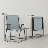 Texteline Fabric Folding Garden Chairs in Set of 4 - Velmora
