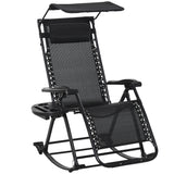 Texteline Fabric Folding Garden Rocking Chair - Velmora