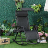 Texteline Fabric Folding Garden Rocking Chair - Velmora