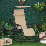 Texteline Fabric Folding Garden Rocking Chair - Velmora