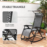 Texteline Fabric Folding Garden Rocking Chair - Velmora