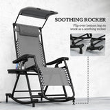 Texteline Fabric Folding Garden Rocking Chair - Velmora