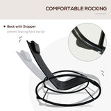 Texteline Fabric Garden Relaxer Rocking Chair With Pillow - Velmora