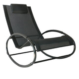 Texteline Fabric Garden Relaxer Rocking Chair With Pillow - Velmora