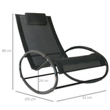 Texteline Fabric Garden Relaxer Rocking Chair With Pillow - Velmora