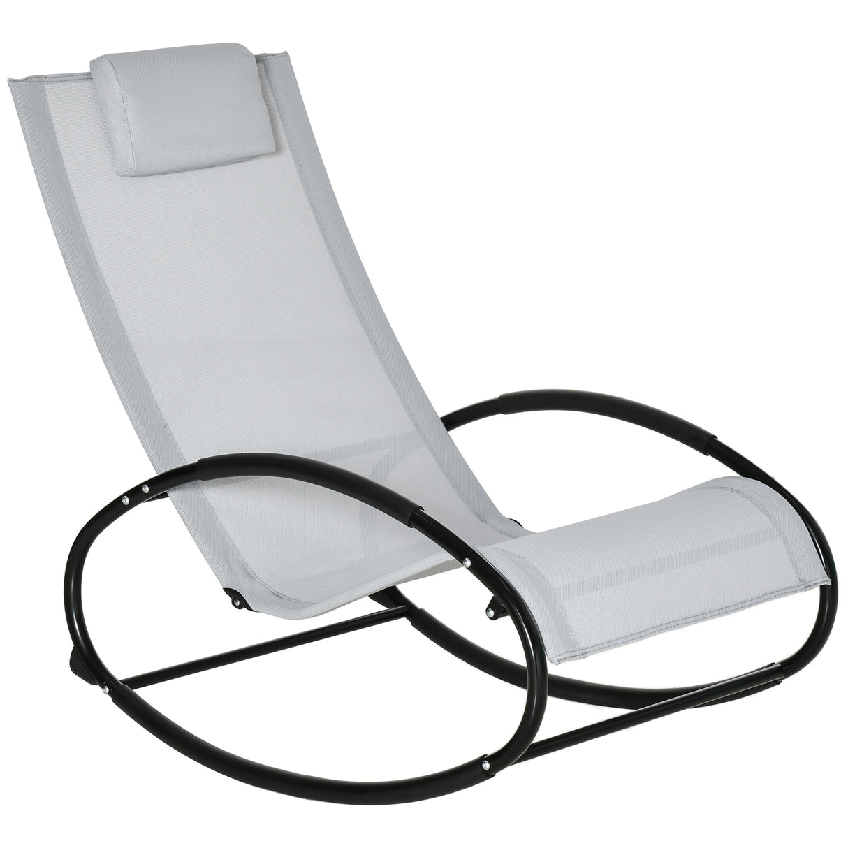 Texteline Fabric Garden Relaxer Rocking Chair With Pillow - Velmora