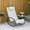 Texteline Fabric Garden Relaxer Rocking Chair With Pillow - Velmora