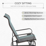 Texteline Fabric Gliding Rocking Chair - Velmora