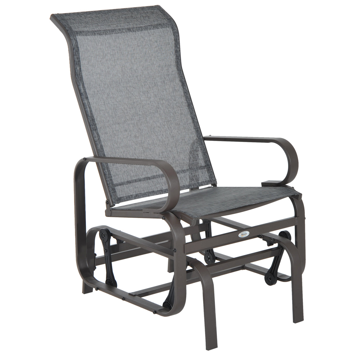 Texteline Fabric Gliding Rocking Chair - Velmora