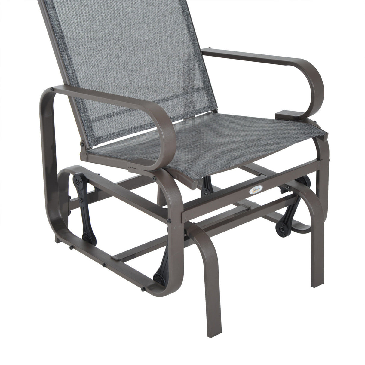 Texteline Fabric Gliding Rocking Chair - Velmora