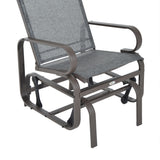 Texteline Fabric Gliding Rocking Chair - Velmora