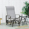 Texteline Fabric Gliding Rocking Chair - Velmora