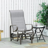 Texteline Fabric Gliding Rocking Chair - Velmora