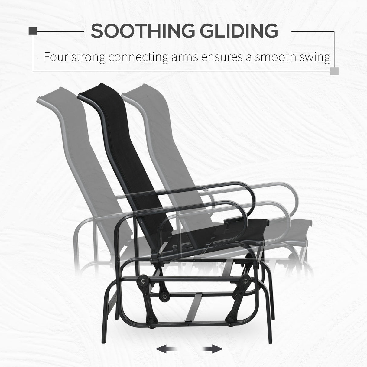 Texteline Fabric Gliding Rocking Chair - Velmora