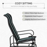 Texteline Fabric Gliding Rocking Chair - Velmora