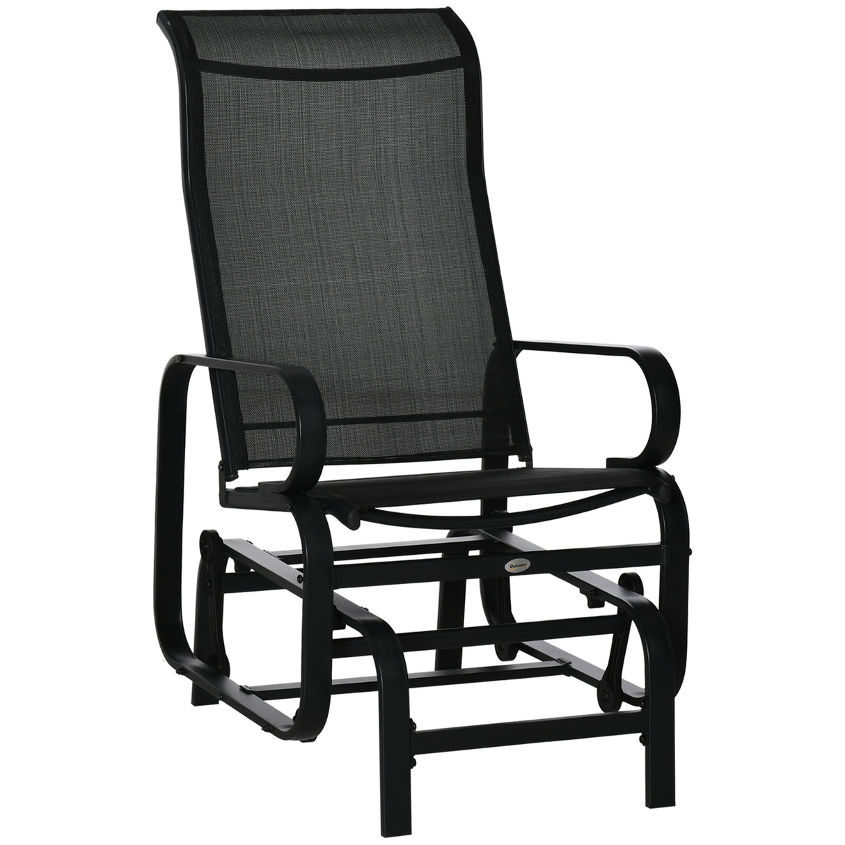 Texteline Fabric Gliding Rocking Chair - Velmora