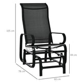 Texteline Fabric Gliding Rocking Chair - Velmora