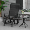 Texteline Fabric Gliding Rocking Chair - Velmora