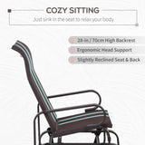 Texteline Fabric Gliding Rocking Chair - Velmora
