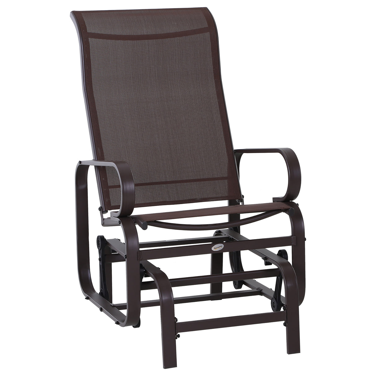 Texteline Fabric Gliding Rocking Chair - Velmora