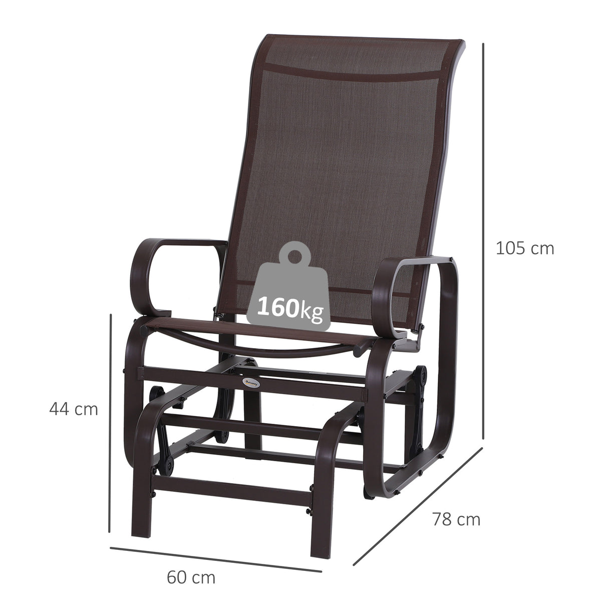 Texteline Fabric Gliding Rocking Chair - Velmora