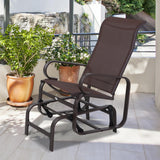 Texteline Fabric Gliding Rocking Chair - Velmora