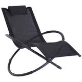 Texteline Fabric Outdoor Orbital Lounger Zero Gravity Foldable Rocking Chair - Velmora