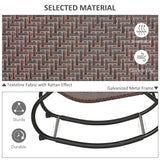 Texteline Fabric Zero Gravity Rocking Lounge Chair With Rattan Effect - Velmora