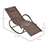 Texteline Fabric Zero Gravity Rocking Lounge Chair With Rattan Effect - Velmora