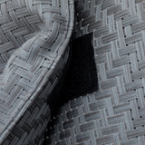 Texteline Fabric Zero Gravity Rocking Lounge Chair With Rattan Effect - Velmora