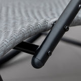 Texteline Fabric Zero Gravity Rocking Lounge Chair With Rattan Effect - Velmora