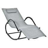 Texteline Fabric Zero Gravity Rocking Lounge Chair With Rattan Effect - Velmora
