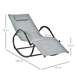 Texteline Fabric Zero Gravity Rocking Lounge Chair With Rattan Effect - Velmora