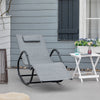 Texteline Fabric Zero Gravity Rocking Lounge Chair With Rattan Effect - Velmora