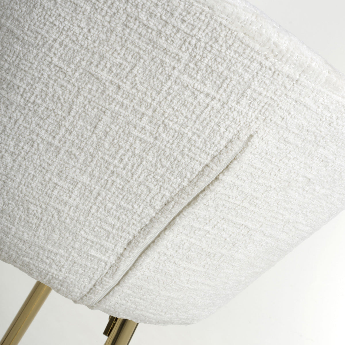 Textured Effect Fabric Bar Stool With Gold Chrome Metal frame - Volero