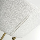 Textured Effect Fabric Bar Stool With Gold Chrome Metal frame - Volero