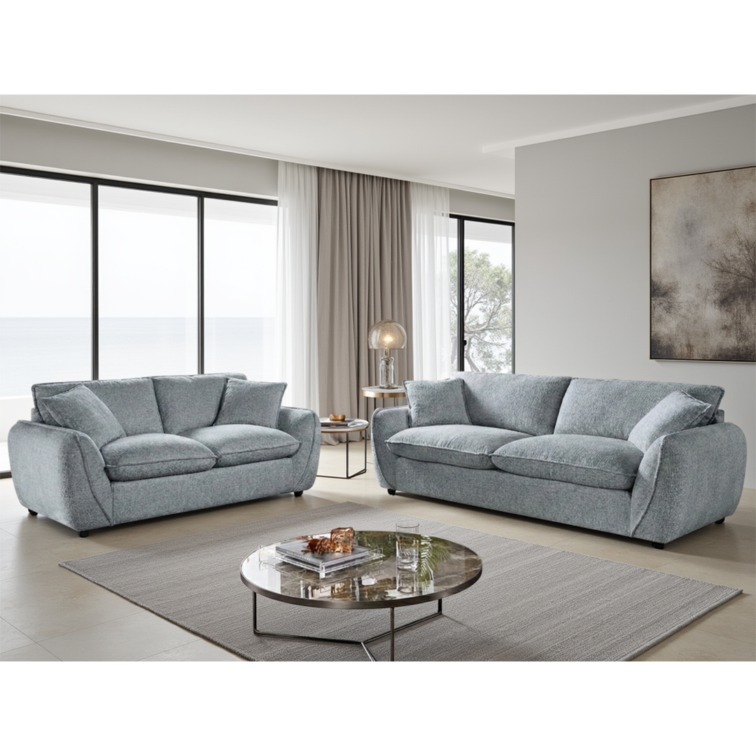 Textured Fabric 3 + 2 Seater Sofa Set - Berlin