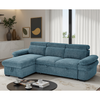 Textured Fabric Corner Sofa Bed Universal - Hudson