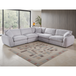 Textured Fabric Corner Sofa Large - Berlin