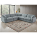 Textured Fabric Corner Sofa Large - Berlin