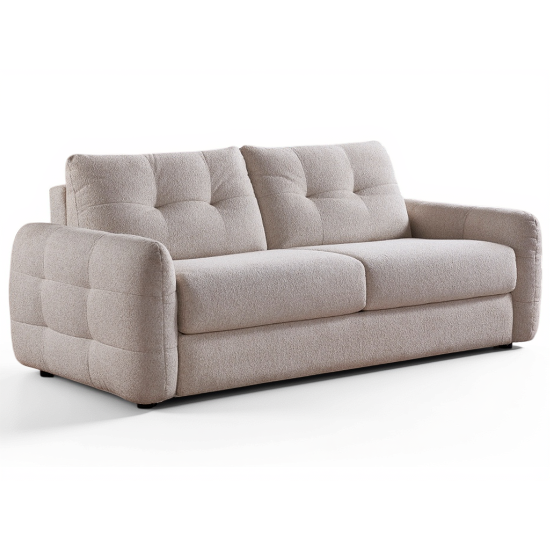 Textured Fabric Sofa Bed 3 Seater - Athens