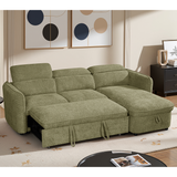 Textured Fabric Sofa Bed Corner Universal - Capri