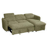 Textured Fabric Sofa Bed Corner Universal - Capri