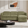Textured Fabric Sofa Bed Corner Universal - Capri