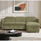 Textured Fabric Sofa Bed Corner Universal - Capri