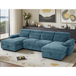 Textured Fabric Sofa Bed U Shape Corner - Hudson