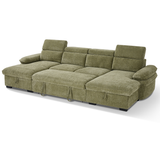 Textured Fabric Sofa Bed U Shape Corner - Hudson